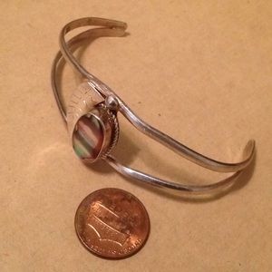 Purple Pearl and Sterling Alpaca Bracelet